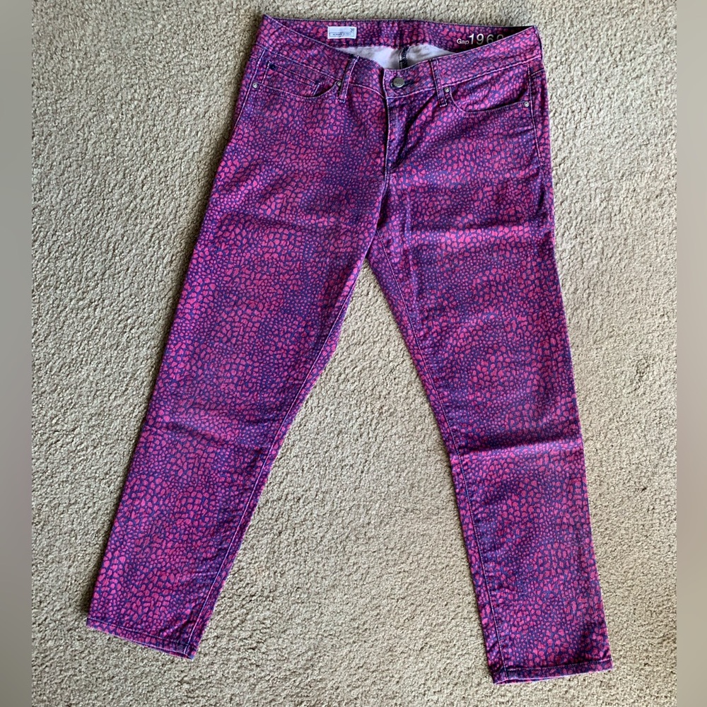 Purple-Blue Patterns Pants, Size 31